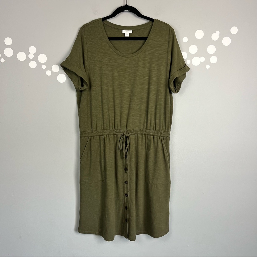 J. Jill Tie Waist Shirt Dress Size Large